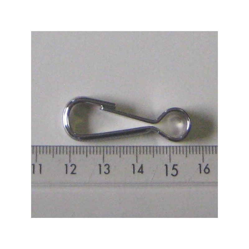 Mousqueton seul 40 mm Nickel