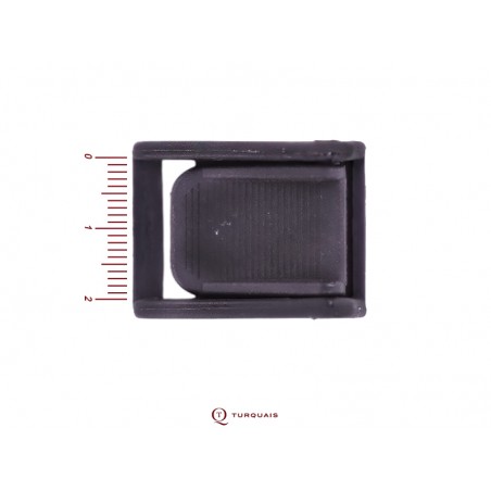 Boucle à levier striée passage 20mm Polyamide blanc