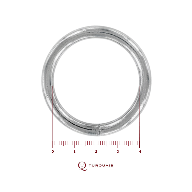 Anneau soudé 40 Fil 8 Nickelé