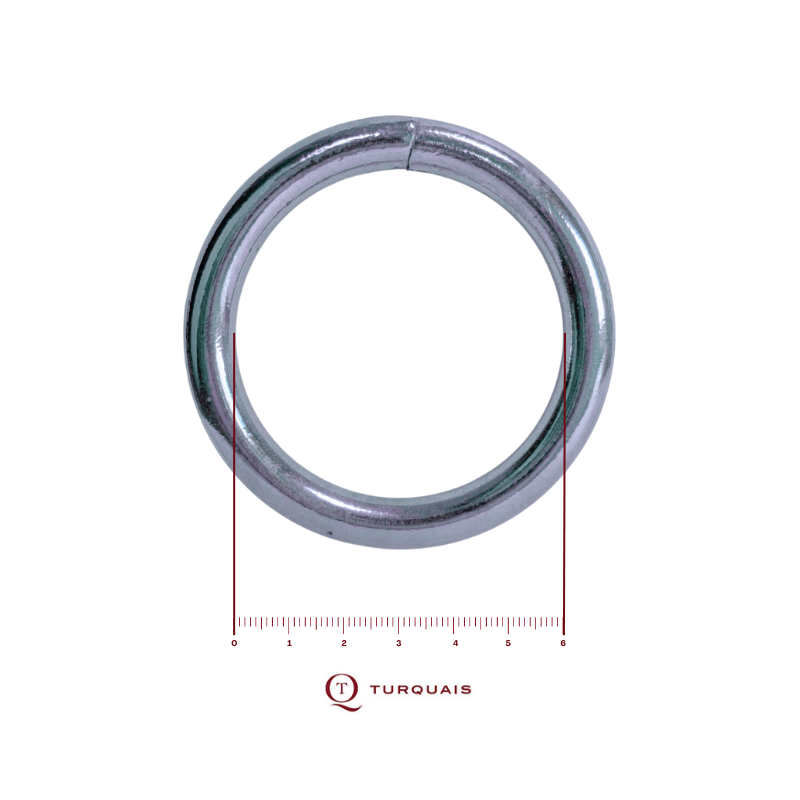 Anneau soudé 60 Fil 12 Nickelé