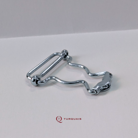 Boucle combinaison 25mm acier nickelé